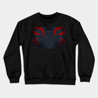 Black with Red Stripes Dragon Mask Crewneck Sweatshirt